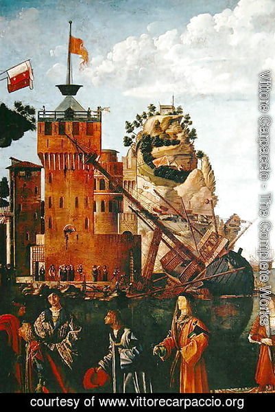 Vittore Carpaccio - The Meeting and Departure of the Suitors, detail from the Meeting of Etherius and Ursula and the Departure of the Pilgrims, from the St. Ursula Cycle, 1498