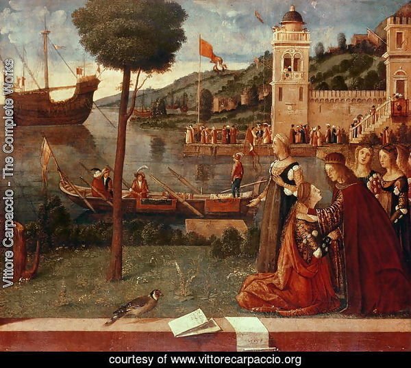 St.Ursula taking leave of her father, c.1500