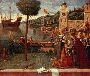 Vittore Carpaccio - St.Ursula taking leave of her father, c.1500