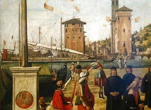 Vittore Carpaccio - The Return of the Ambassadors, from the St. Ursula Cycle, 1490-94 (detail)