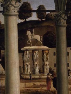 Vittore Carpaccio - Equestrian Monument, from the Debate of St. Stephen (detail)