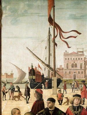 Vittore Carpaccio - The Arrival of the English Ambassadors at the Court of Brittany, from the Legend of Saint Ursula (detail
