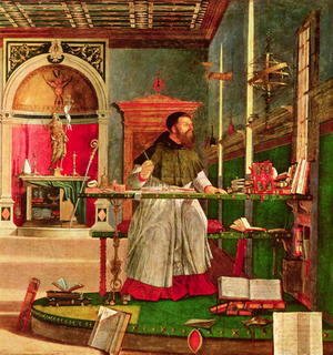 Vittore Carpaccio - Vision of St. Augustine, 1502-08 (detail)