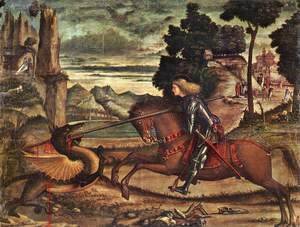 Vittore Carpaccio - St George and the Dragon [detail: 1]