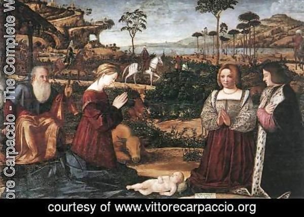 Vittore Carpaccio - Holy Family with Two Donors