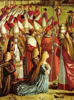 Vittore Carpaccio - The Pilgrims Meet the Pope (detail 1)
