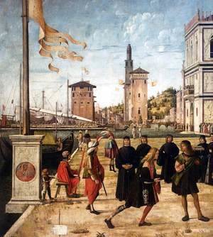 Vittore Carpaccio - The Ambassadors Return to the English Court (detail)