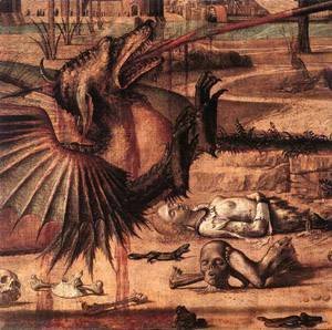Vittore Carpaccio - Carpaccio St George and the Dragon detail2