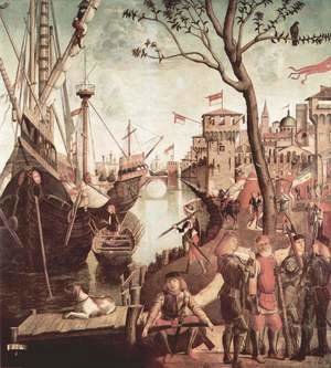 Vittore Carpaccio - The Arrival of the Pilgrims in Cologne 1490