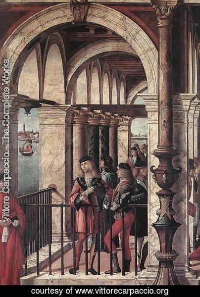 Vittore Carpaccio - Arrival of the English Ambassadors (detail 1) 1495-1500