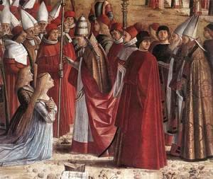 Vittore Carpaccio - The Pilgrims Meet the Pope (detail) c. 1492