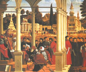 Vittore Carpaccio - Life of St. Stephen: St. Stephen Disputing (Storie di santo Stefano: Disputa di santo Stefano)