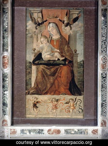 Vittore Carpaccio - Virgin and Child Enthroned with Five Angels
