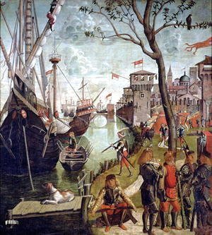 Arrival of St.Ursula during the Siege of Cologne, from the St. Ursula Cycle, 1498