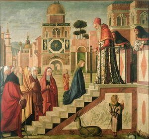 Vittore Carpaccio - Presentation of Mary in the Temple, oil on canvas, 1504-08