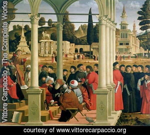Vittore Carpaccio - Debate of St. Stephen, tempera on canvas, 1514