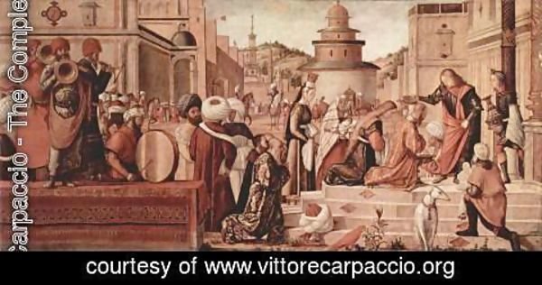 Vittore Carpaccio - St. George Baptising the Gentile, 1501-07
