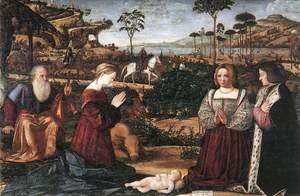 Vittore Carpaccio - Holy Family with Two Donors