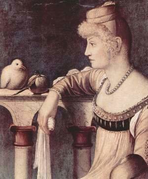 Vittore Carpaccio - Two Venetian Ladies (detail)
