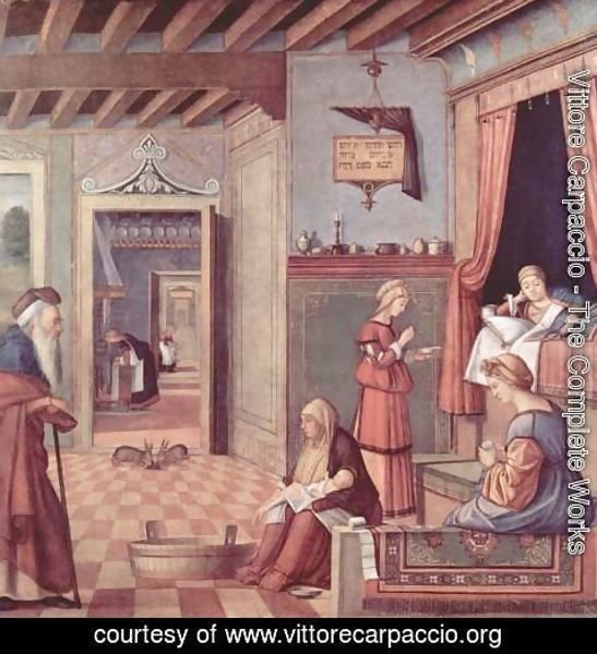 Vittore Carpaccio - Birth of the Virgin 1504-08