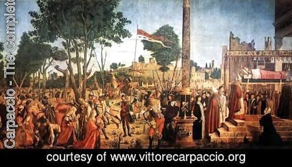 Vittore Carpaccio - Martyrdom of the Pilgrims and the Funeral of St Ursula 1493