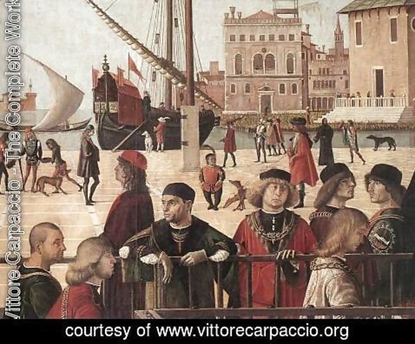 Vittore Carpaccio - Arrival of the English Ambassadors (detail 2) 1495-1500