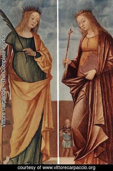 Vittore Carpaccio - St Catherine of Alexandria and St Veneranda c. 1500