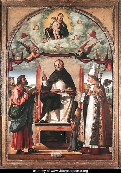St Thomas in Glory between St Mark and St Louis of Toulouse 1507