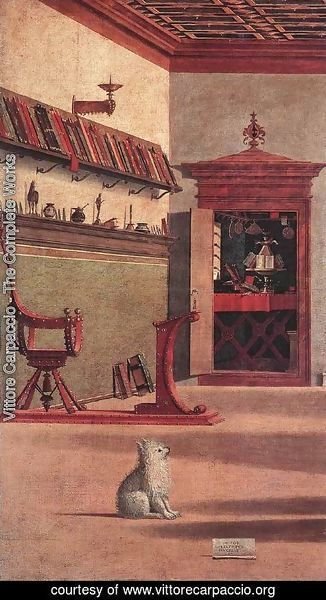 Vittore Carpaccio - Vision of St Augustin (detail 2) 1502