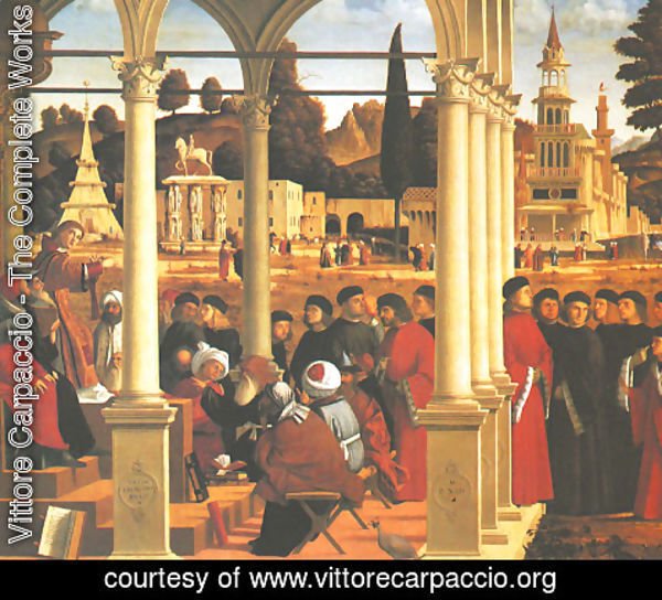 Vittore Carpaccio - Life of St. Stephen: St. Stephen Disputing (Storie di santo Stefano: Disputa di santo Stefano)